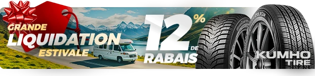 12% de rabais à l'achat de 4 pneus de marque Kumho sélectionnés - Code promo KUMHO12